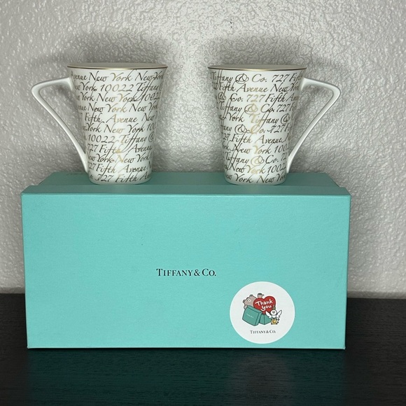 NIB Tiffany and Co. New York notes mugs-set of 2.SUPER RARE! - Picture 1 of 8